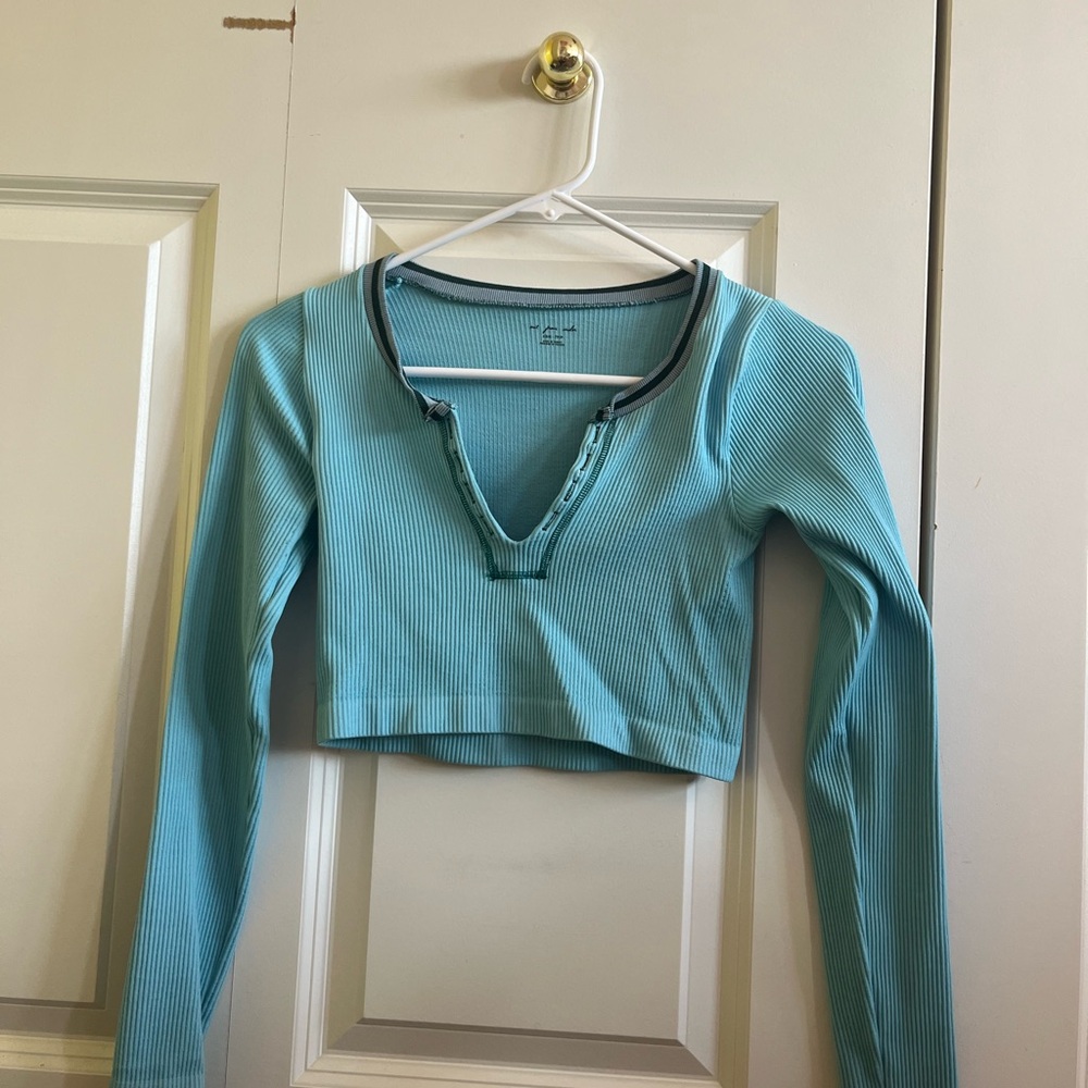 light blue long sleeve urban outfitters shirt
